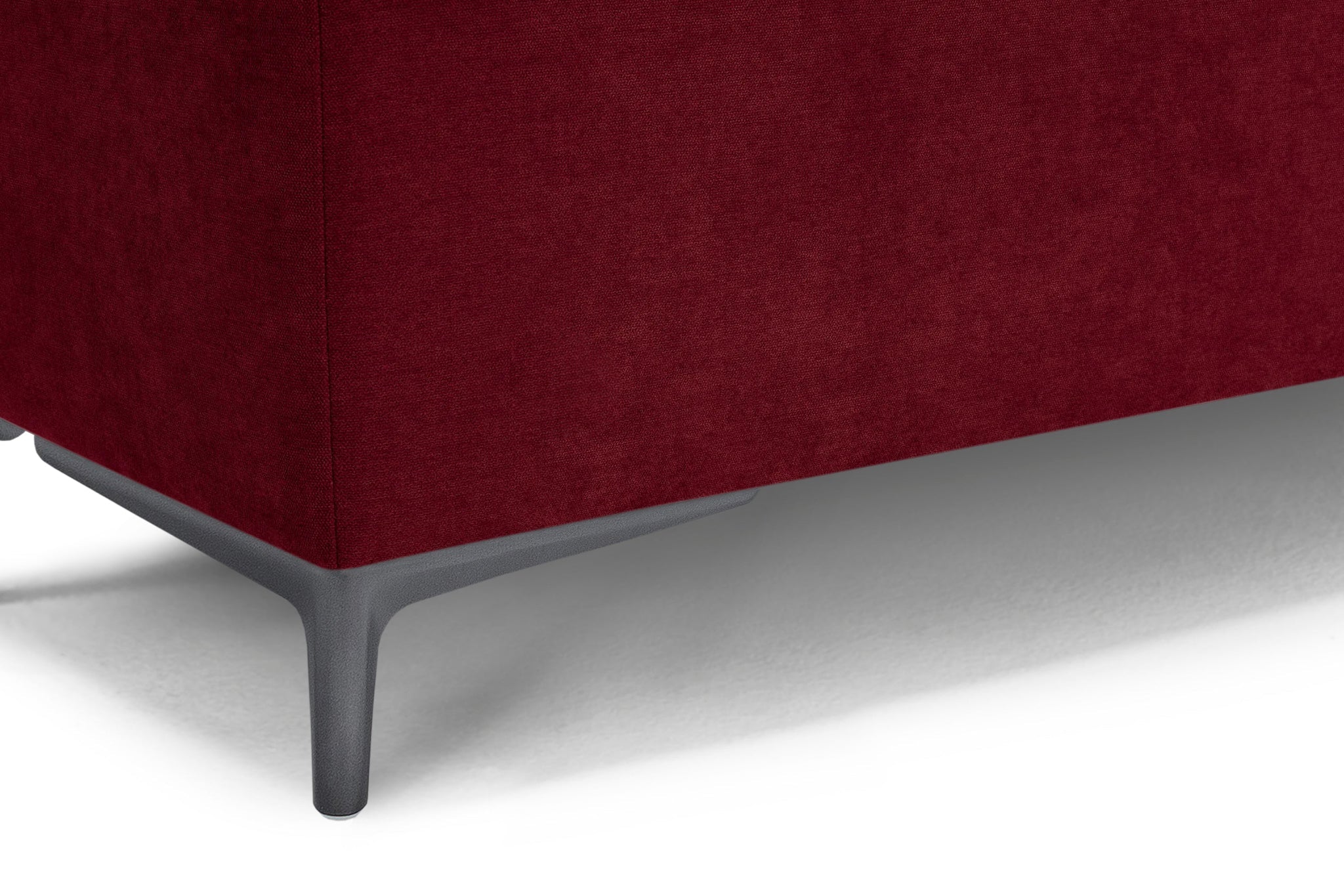 Banc AVIGLIANA 110x50 cm rangement Made in Italy en tissu chenille bordeaux
