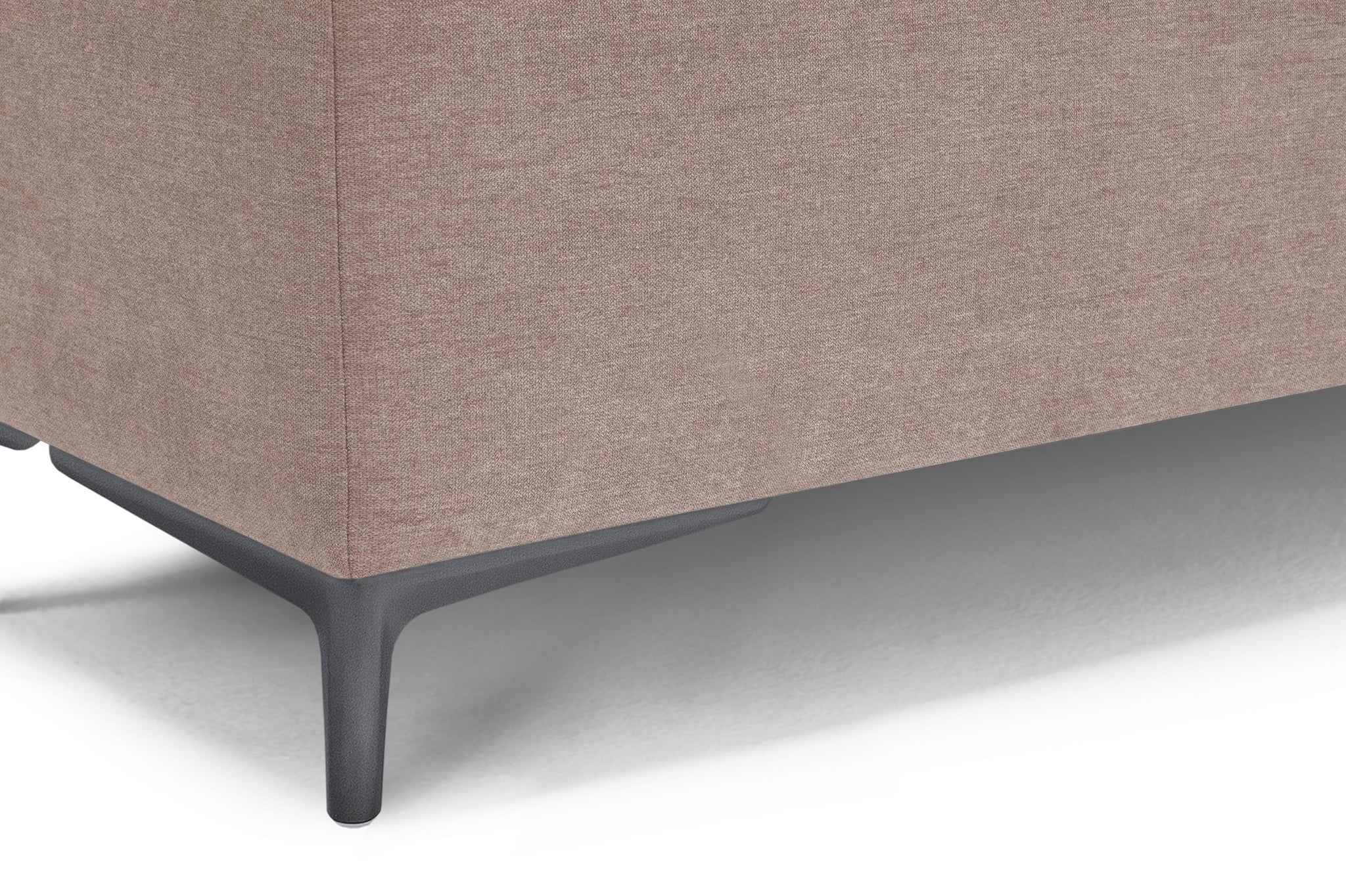 Banc AVIGLIANA 110x50 cm rangement Made in Italy en tissu chenille camel