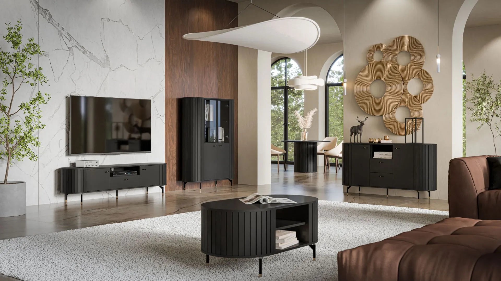 Table basse ovale avec pied en métal Rose 104x56 cm