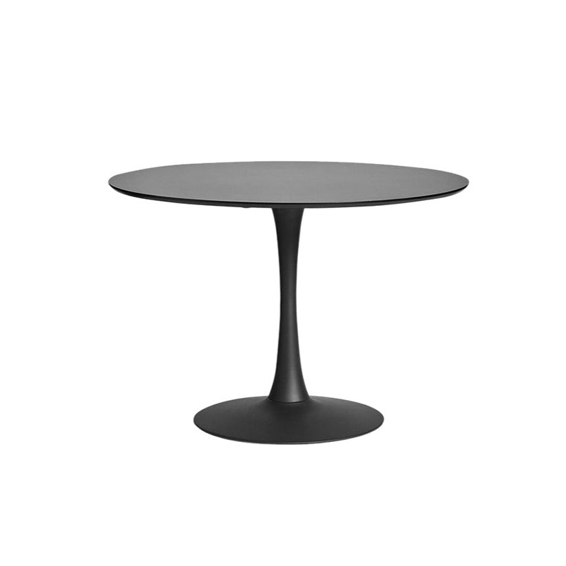 Table à manger ronde en bois et métal noir Teiro Ø110