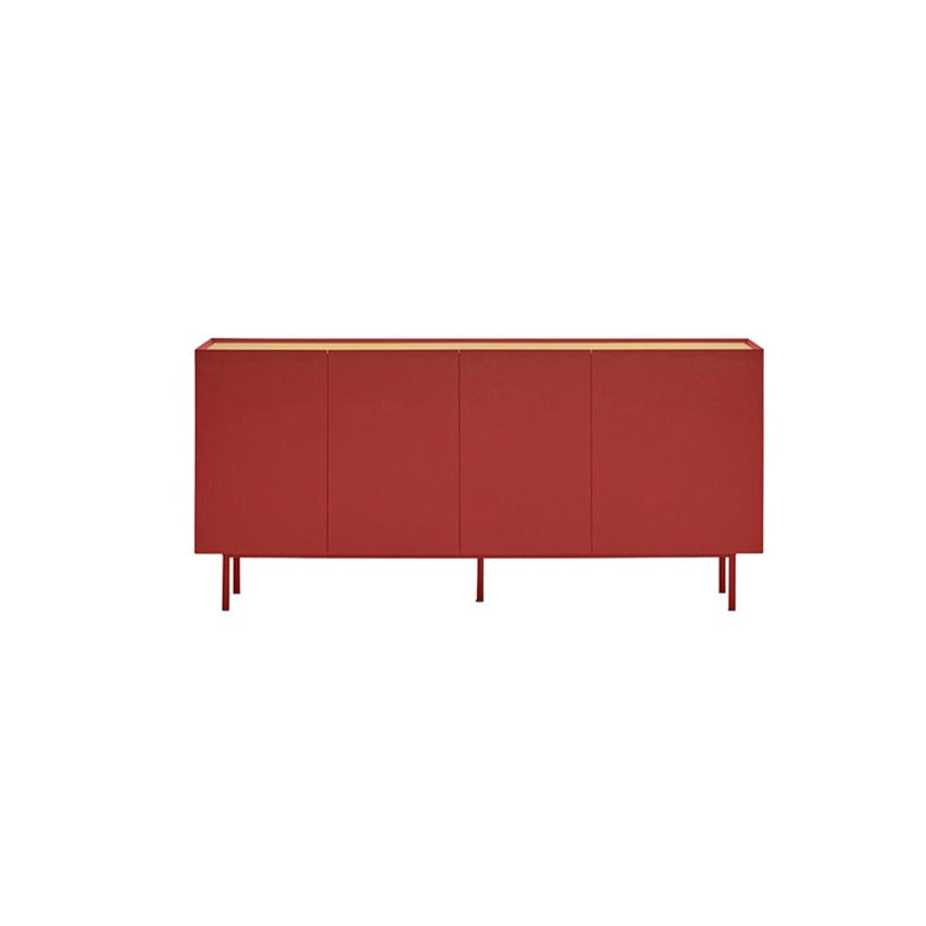 Buffet 4 portes 165x40 cm Arista de Teulat rouge