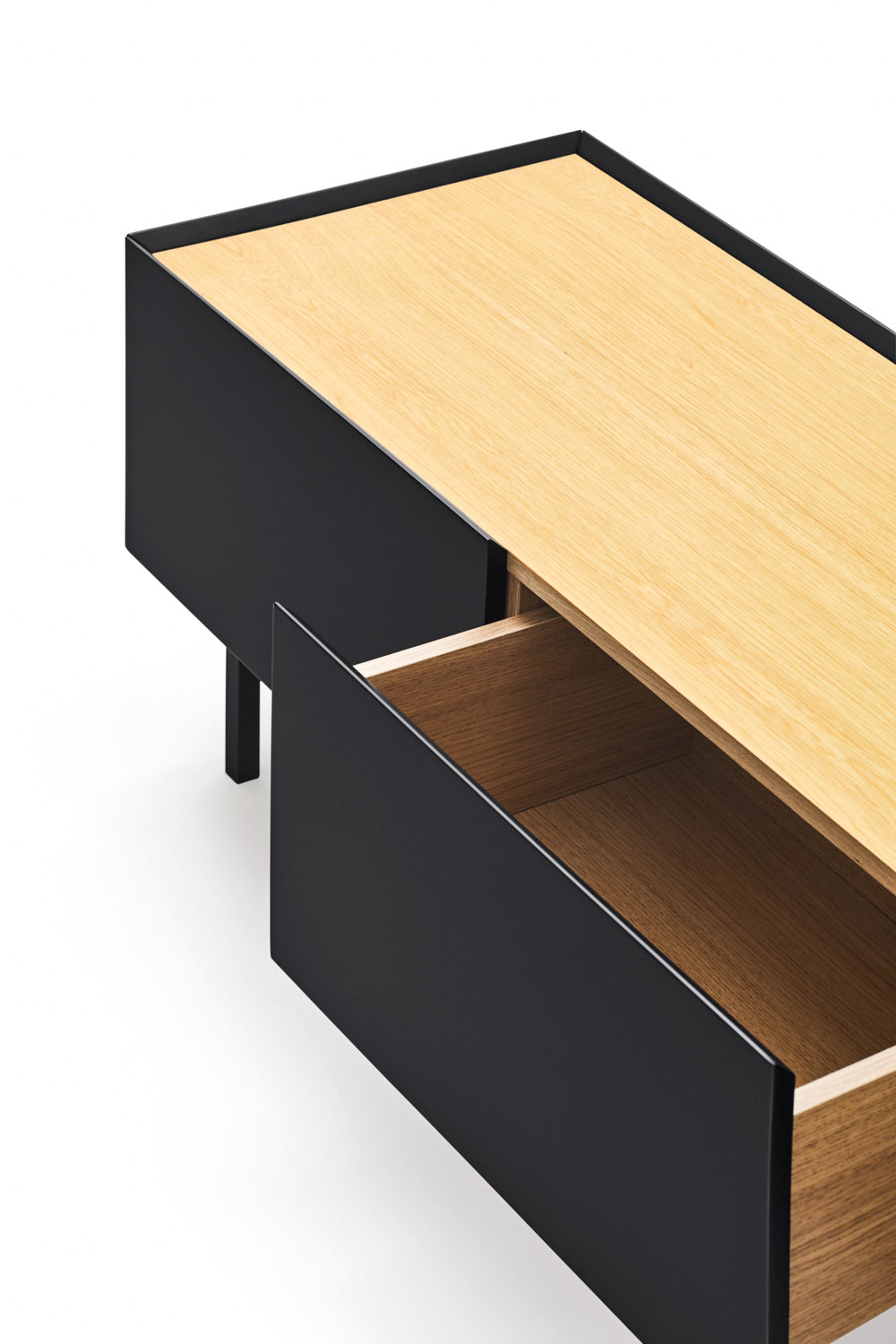 Meuble TV 180x40 cm Arista de Teulat noir