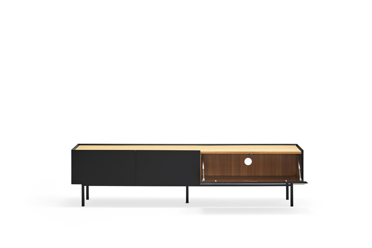 Meuble TV 180x40 cm Arista de Teulat noir