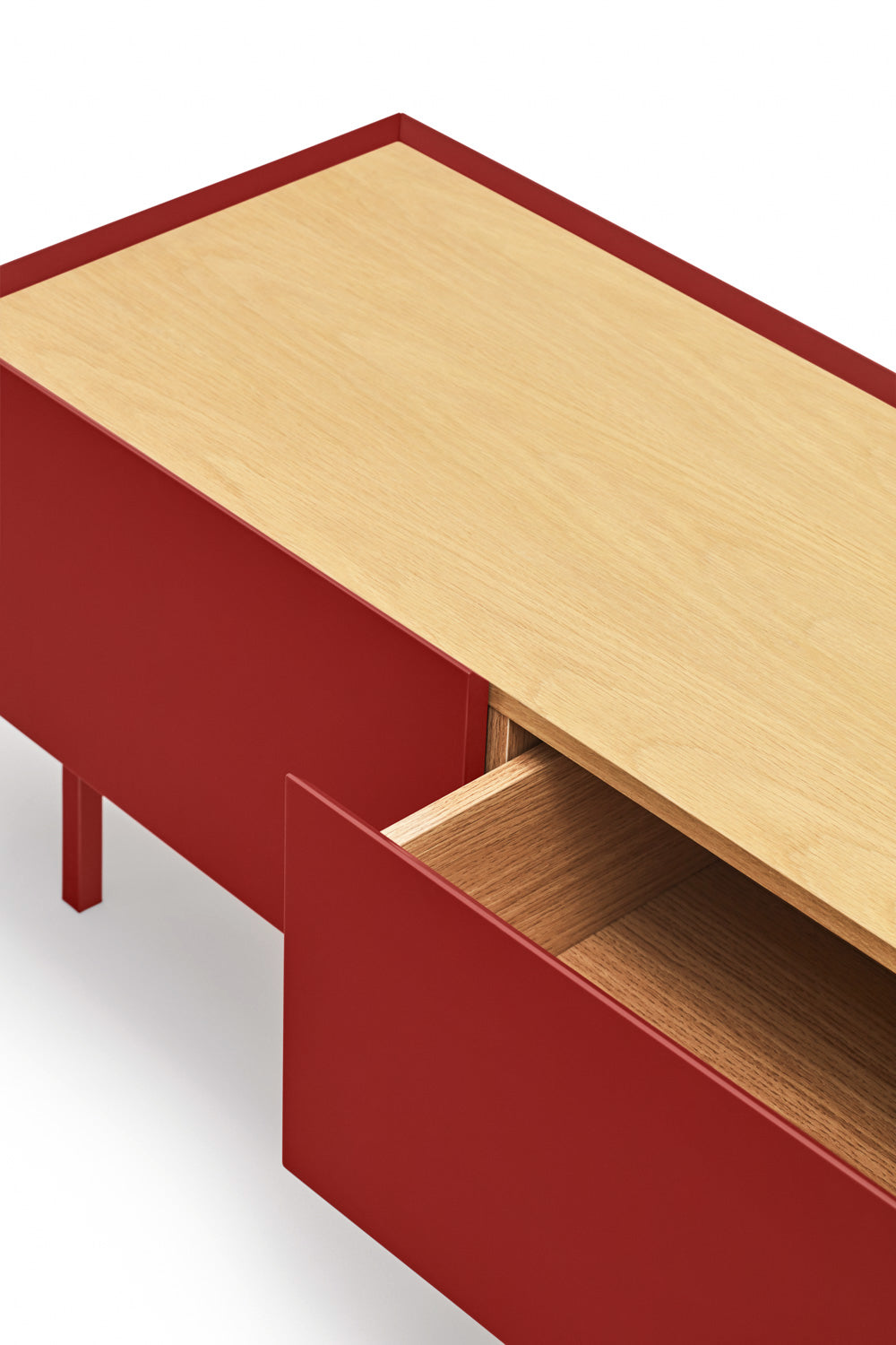 Meuble TV 180x40 cm Arista de Teulat rouge