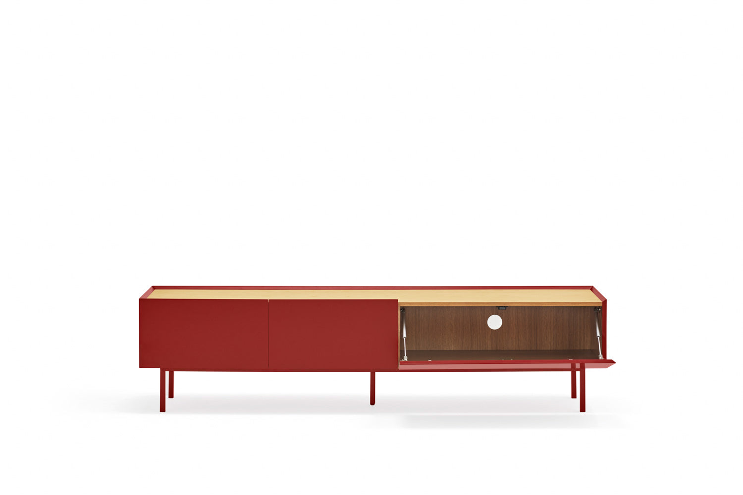 Meuble TV 180x40 cm Arista de Teulat rouge