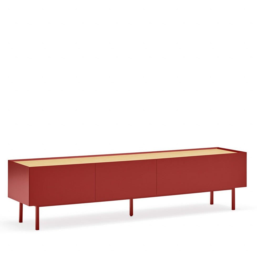 Meuble TV 180x40 cm Arista de Teulat rouge