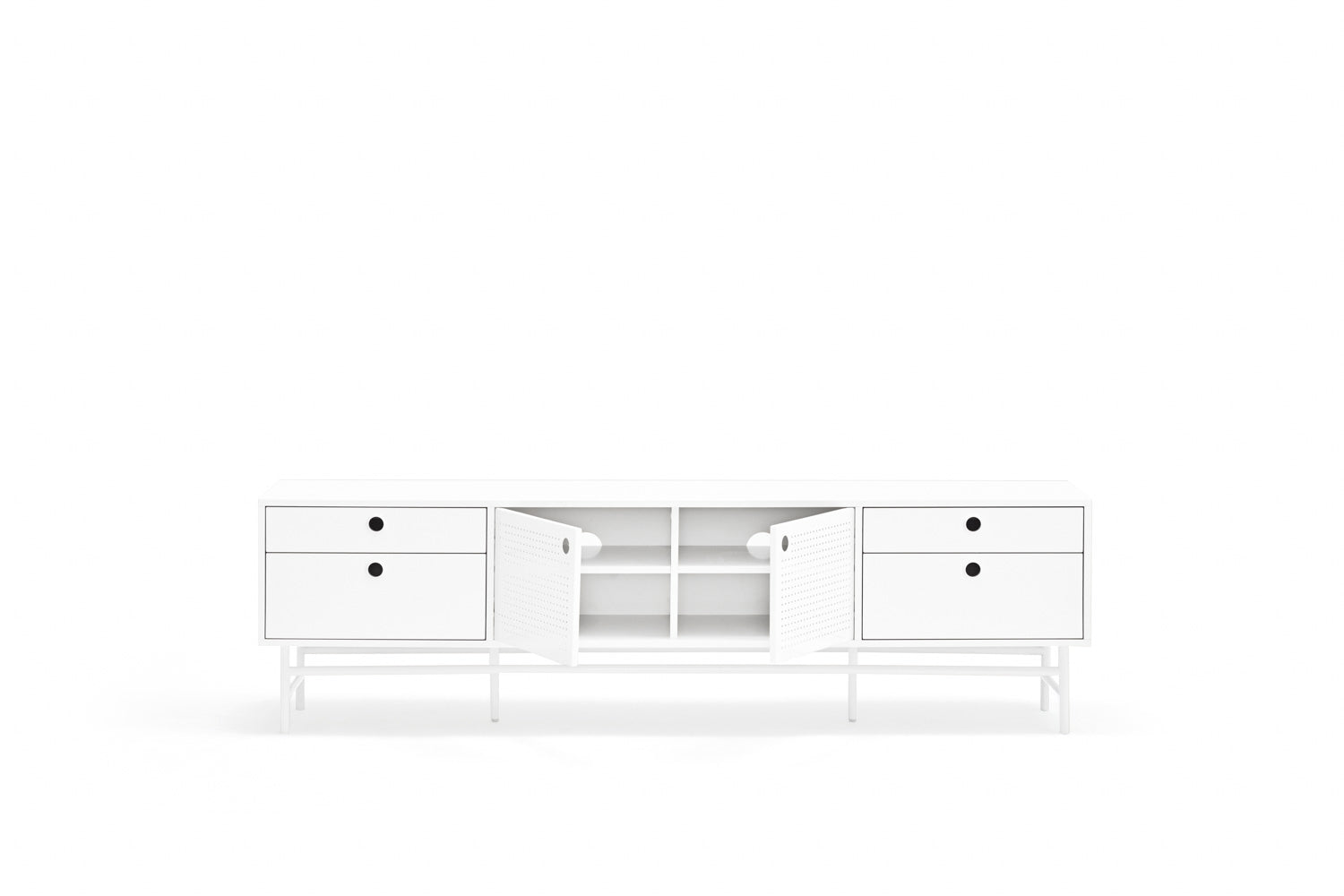 Meuble TV 180x40 cm Punto de Teulat blanc