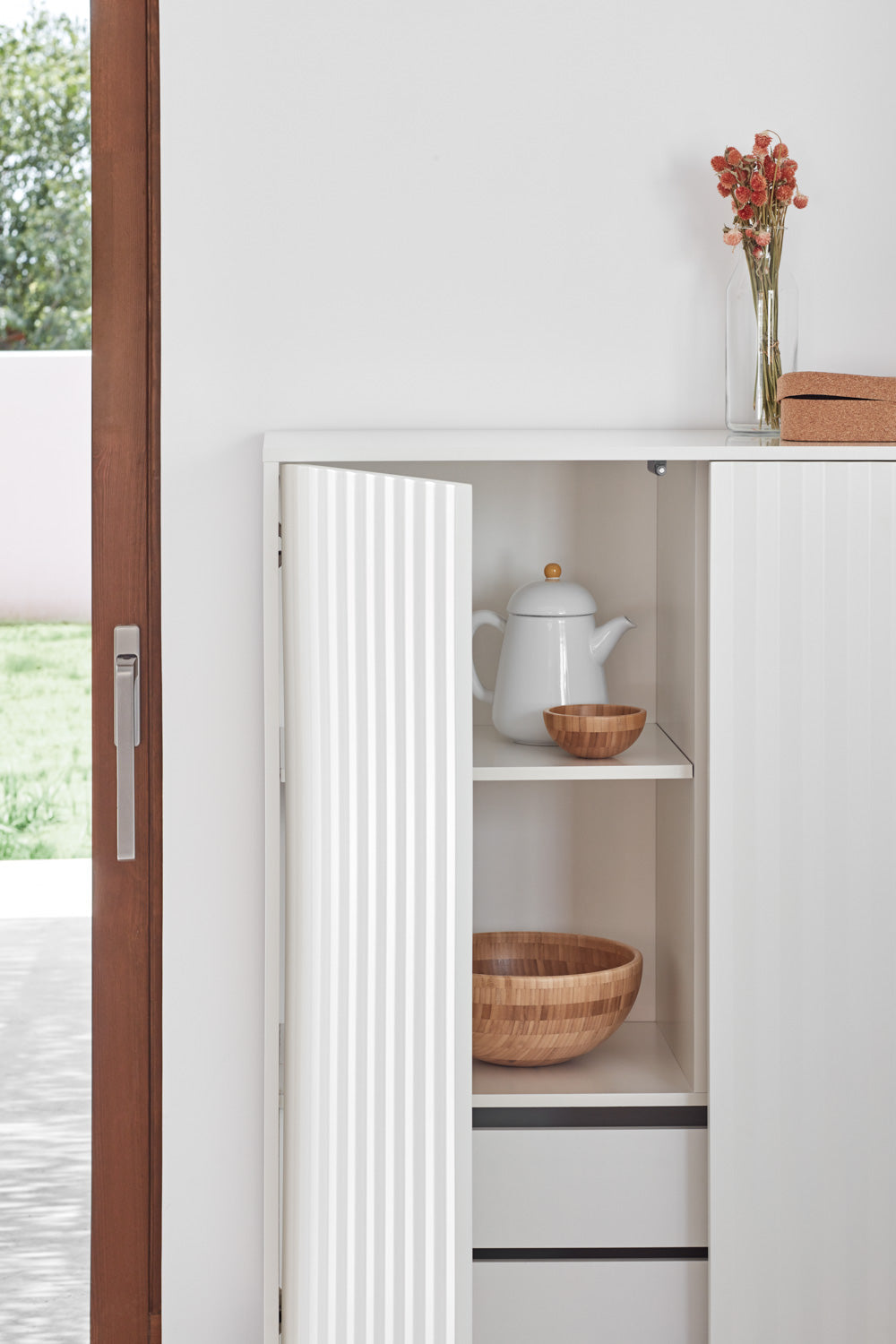 Buffet 2 portes 97x130 cm Sierra de Teulat blanc 