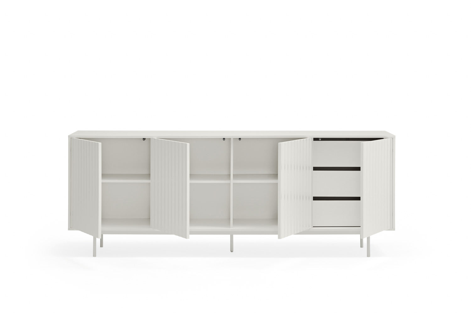 Buffet 4 portes 212x47 cm Sierra de Teulat blanc