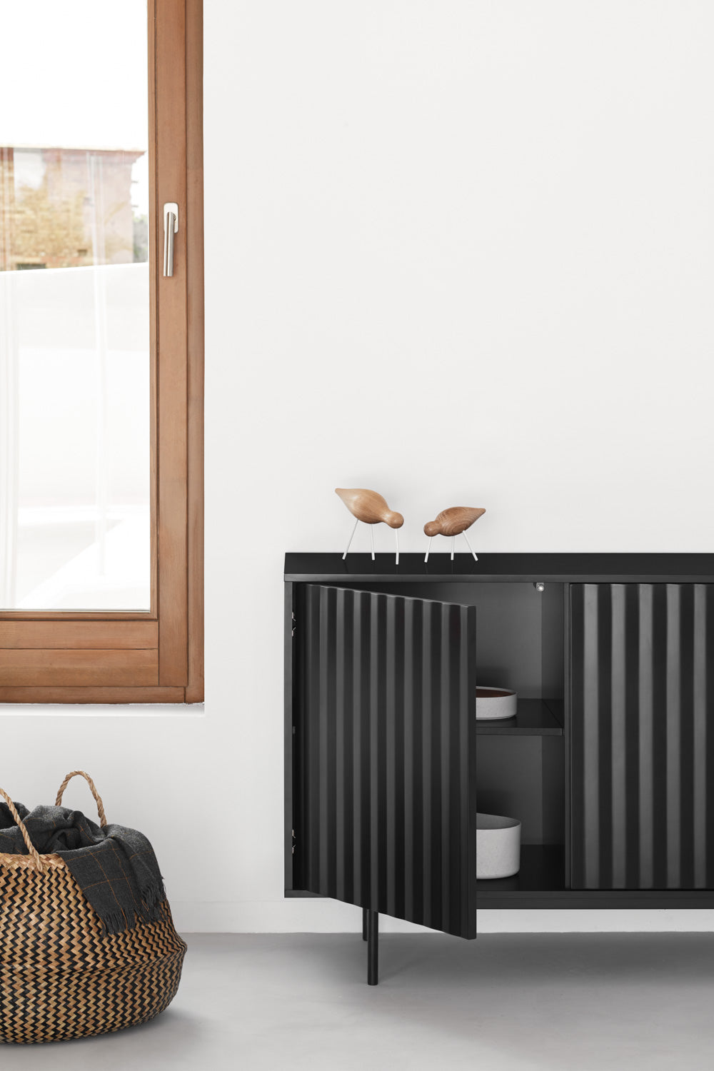 Buffet 4 portes 212x47 cm Sierra de Teulat noir