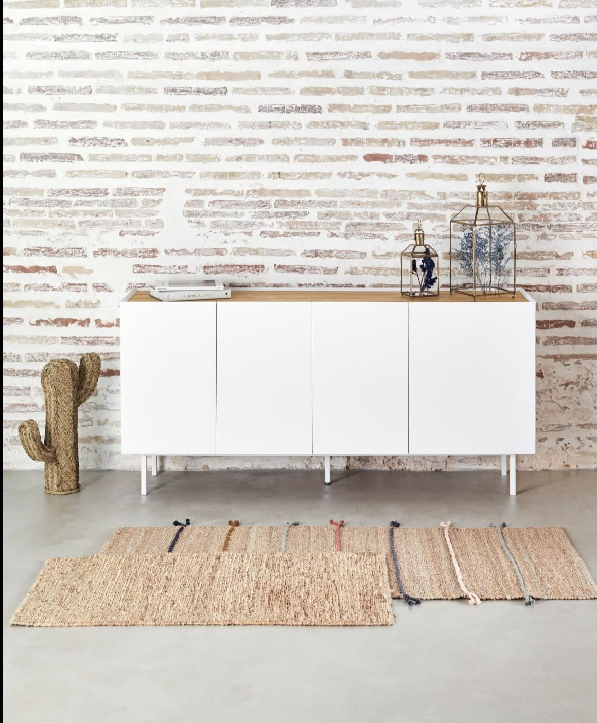 Buffet 4 portes 165x40 cm Arista de Teulat blanc