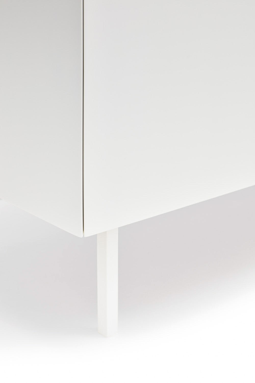 Meuble TV 2 tiroirs à abbattant 180x40 cm Arista de Teulat blanc
