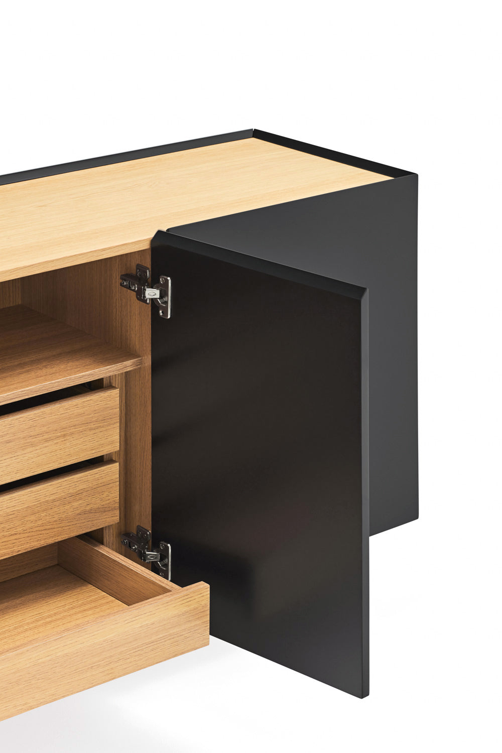 Buffet 3 portes 110x40 cm Arista de Teulat noir
