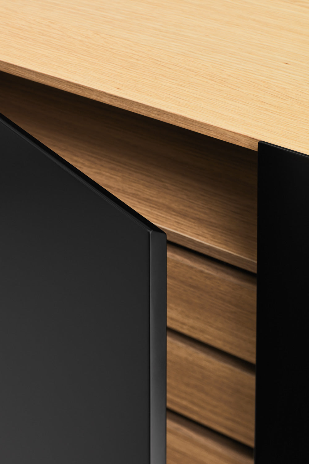 Buffet 3 portes 110x40 cm Arista de Teulat noir