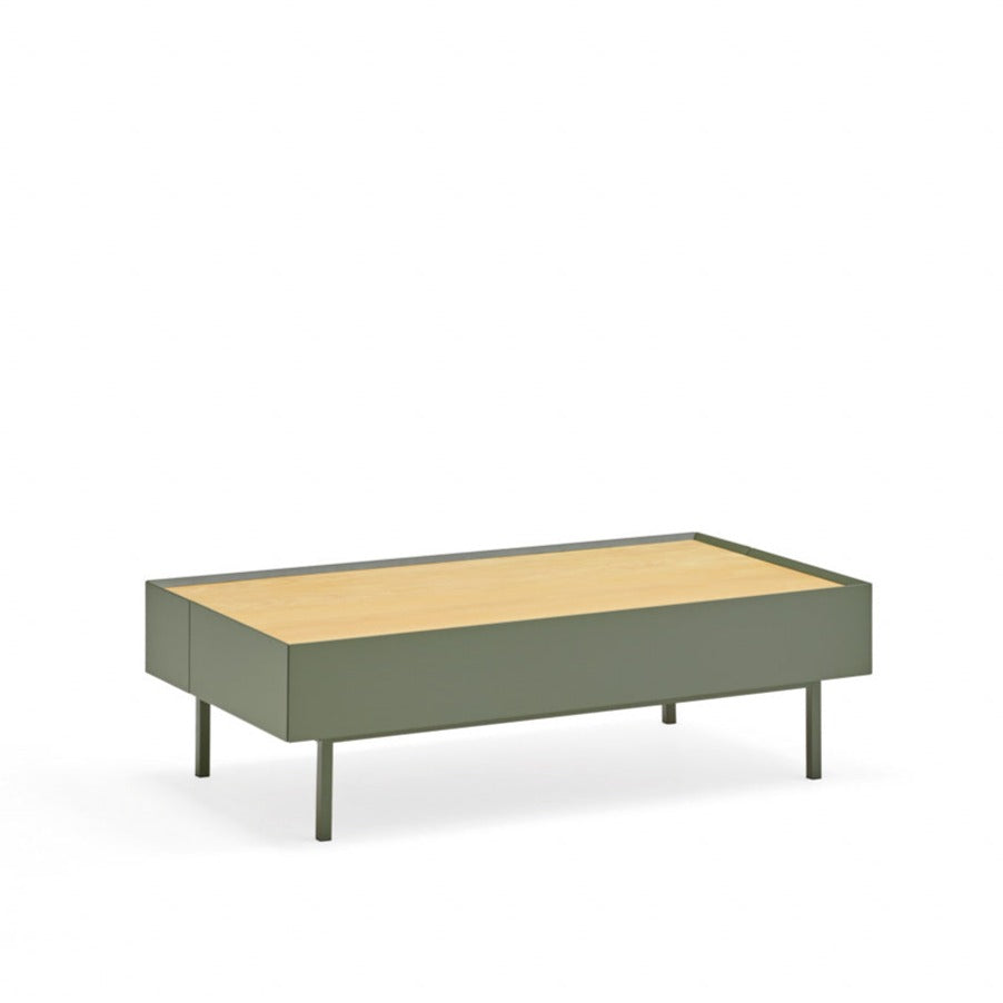 Table basse de salon 110x60 cm Arista Teulat vert 