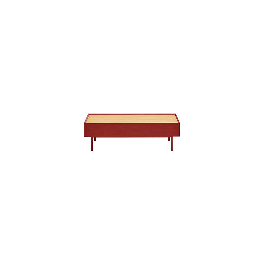 Table basse de salon 110x60 cm Arista Teulat rouge