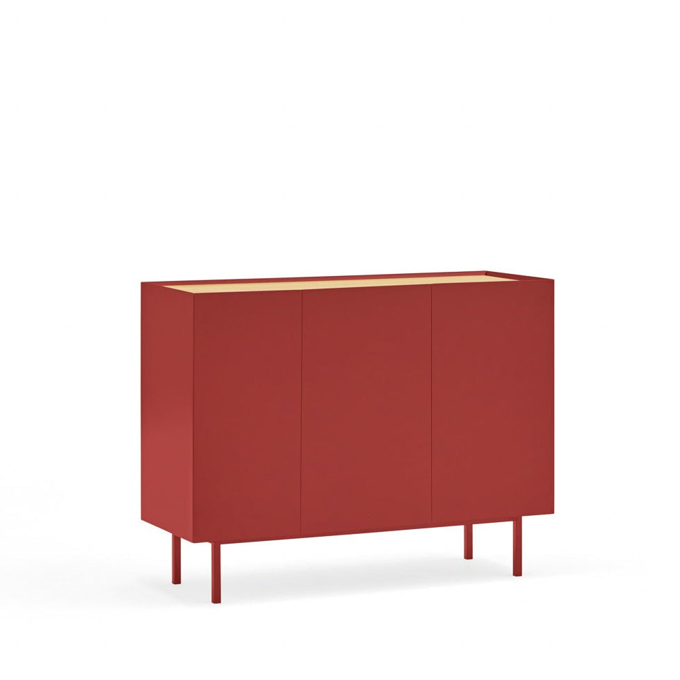 Buffet 3 portes 110x40 cm Arista de Teulat rouge
