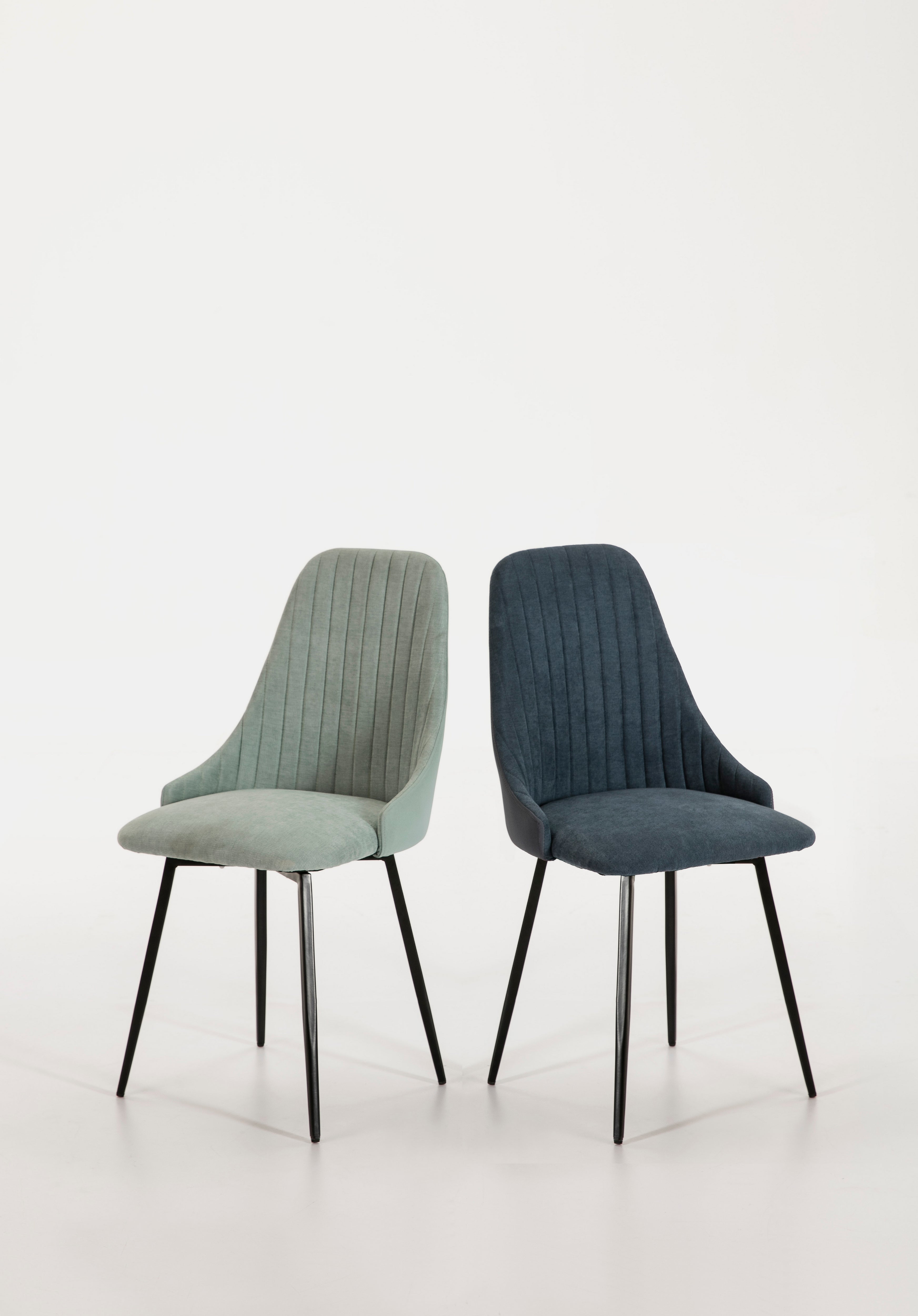 Lot de 2 chaises Tella pivotantes turquoise