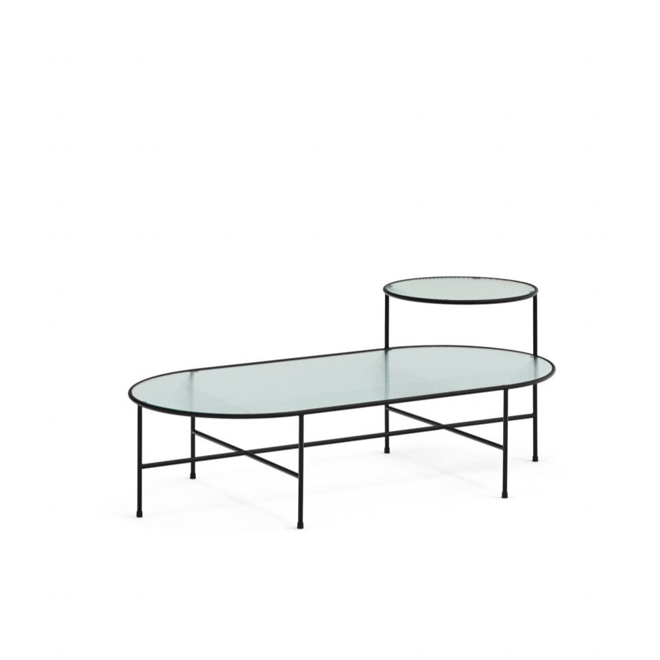 Lot de 2 tables basses 120x60 cm Nix de Teulat noires