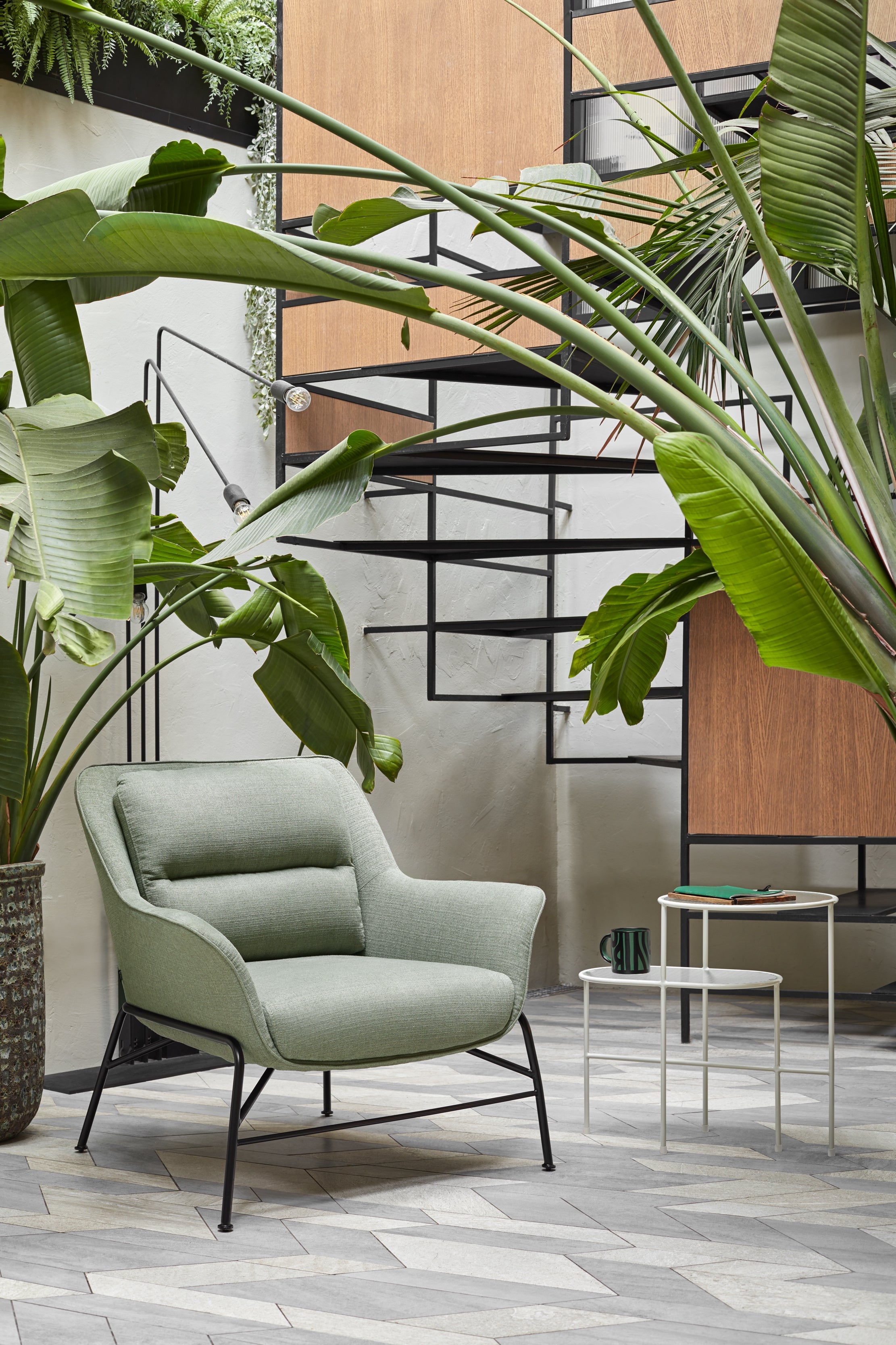 Lot de 2 tables basses 60x40 cm Nix de Teulat crème