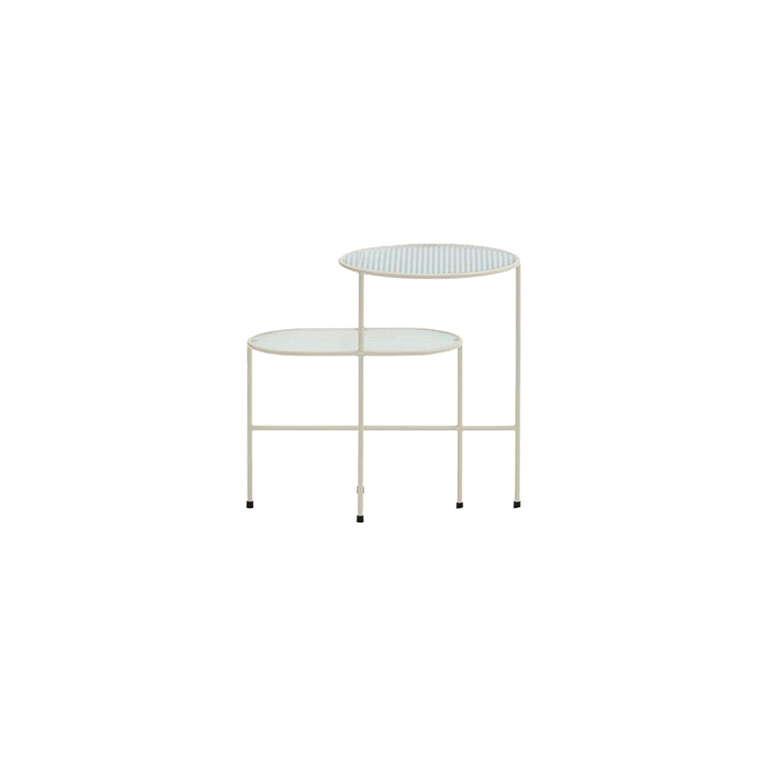 Lot de 2 tables basses 60x40 cm Nix de Teulat crème