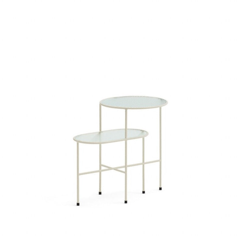 Lot de 2 tables basses 60x40 cm Nix de Teulat crème