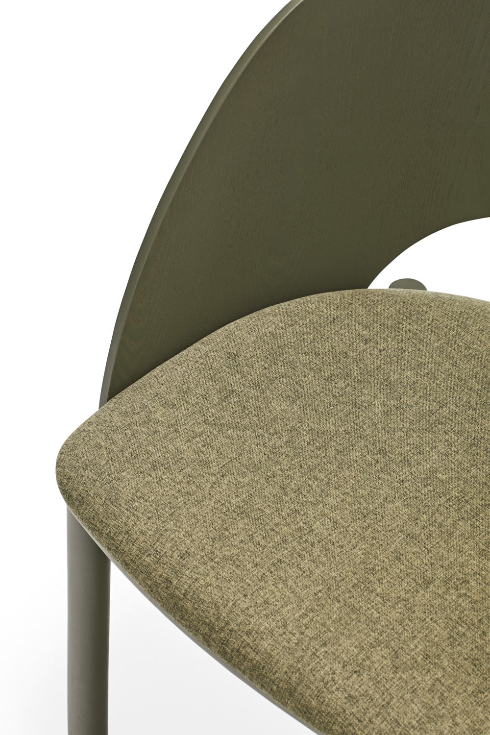 Lot de 2 chaises 50x78 h45 cm Dam en frêne vert olive 