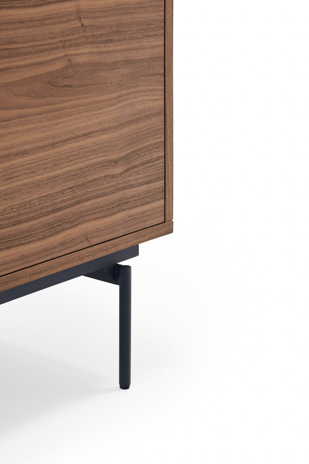 Buffet 2 portes 92x130 cm Valley de Teulat noyer/bleu