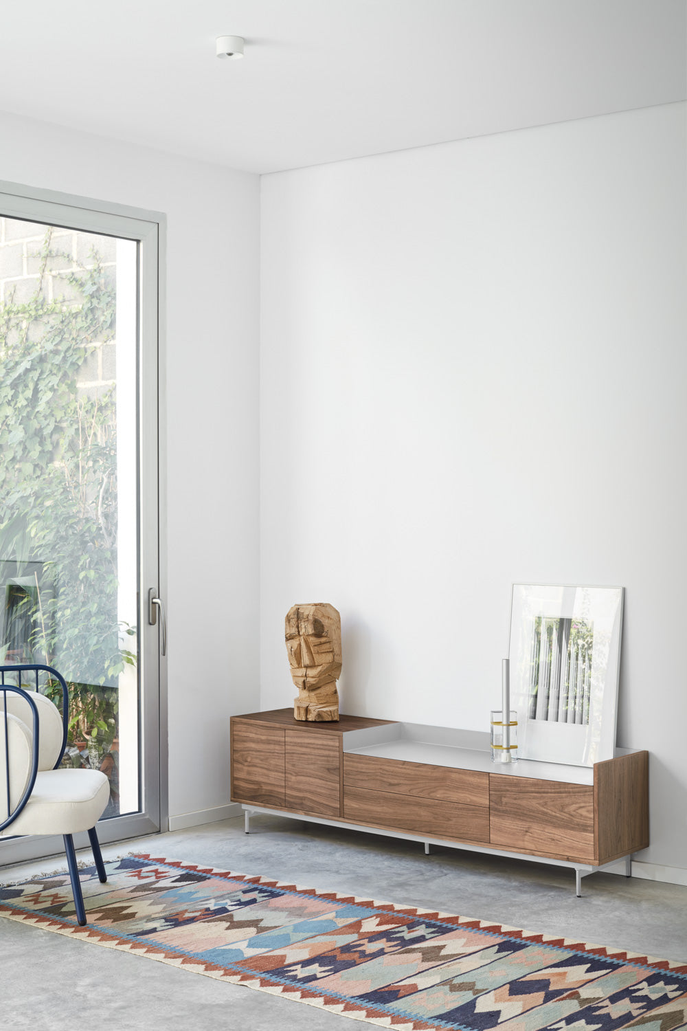 Meuble TV 180x40 cm Valley de Teulat noyer/gris clair