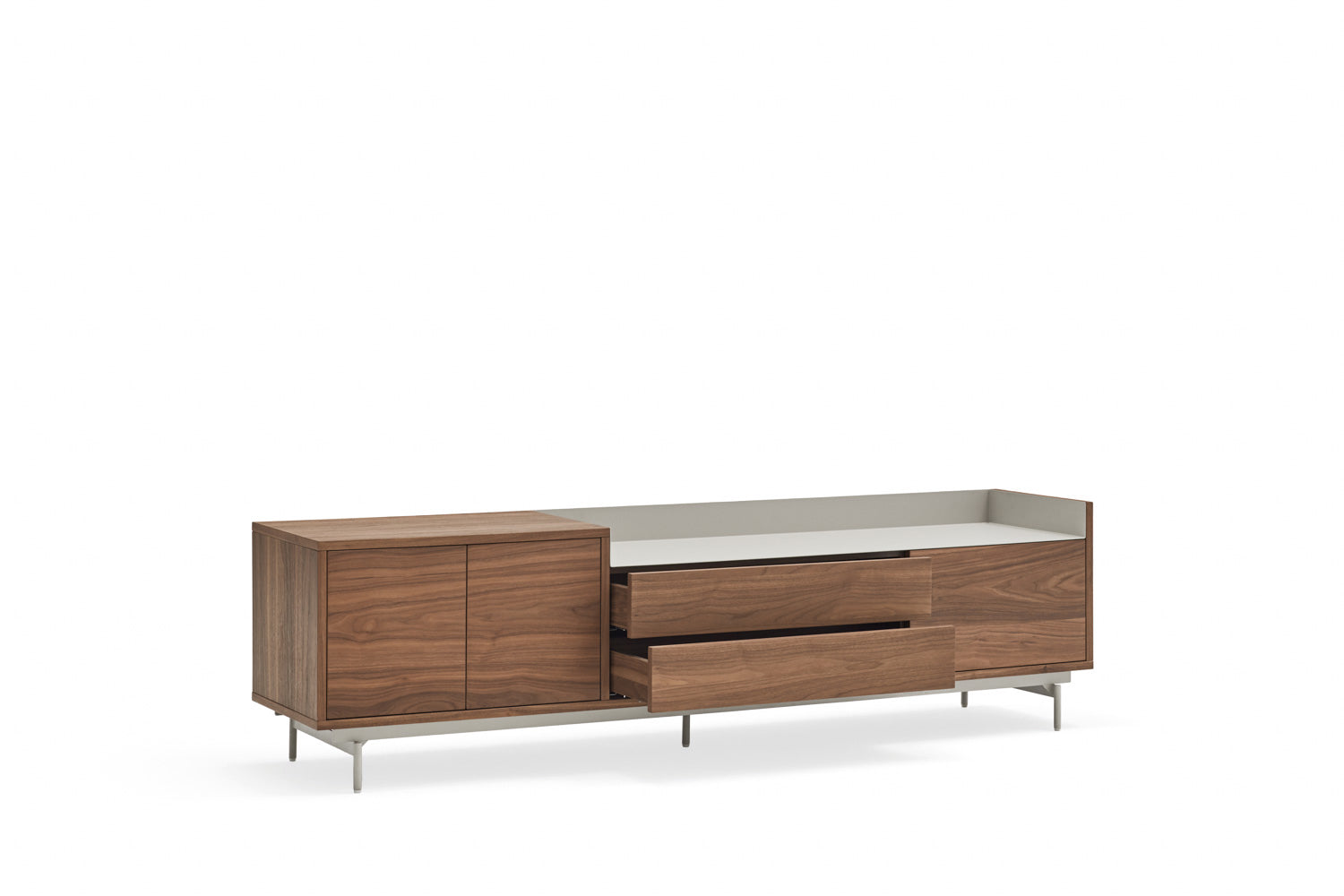 Meuble TV 180x40 cm Valley de Teulat noyer/gris clair