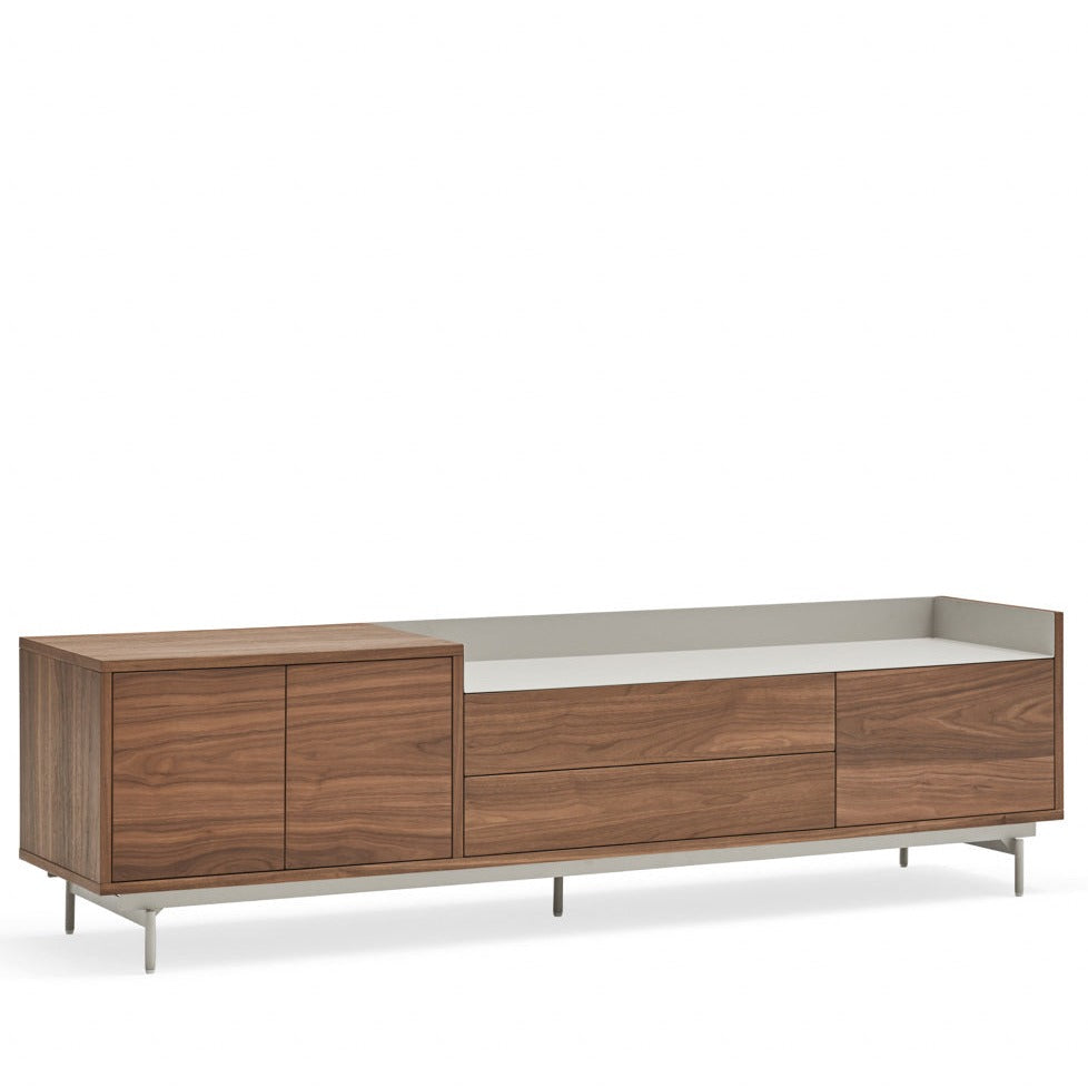 Meuble TV 180x40 cm Valley de Teulat noyer/gris clair