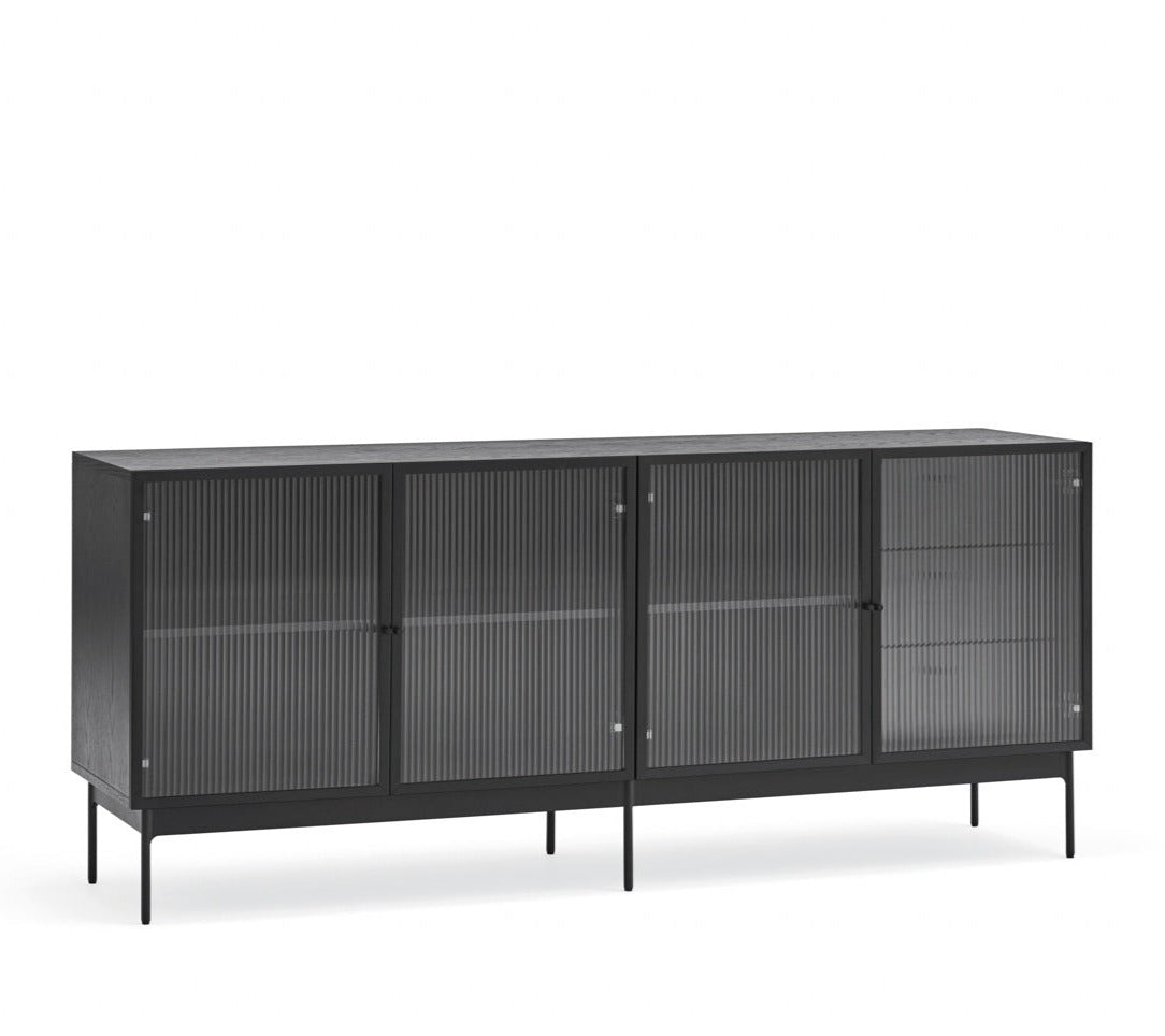 Buffet 4 portes 180x45 cm Blur de Teulat noir