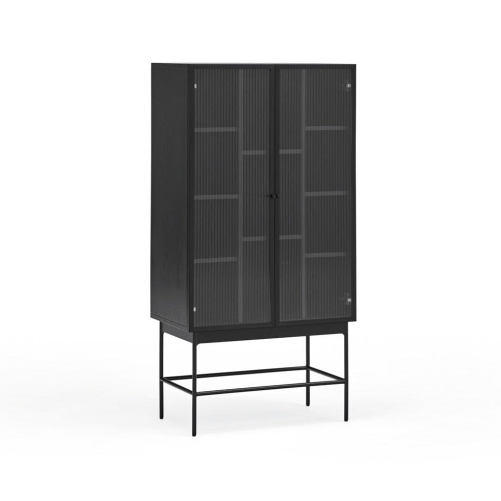 Buffet moderne 2 portes  70x140 cm Blur par Teulat noir