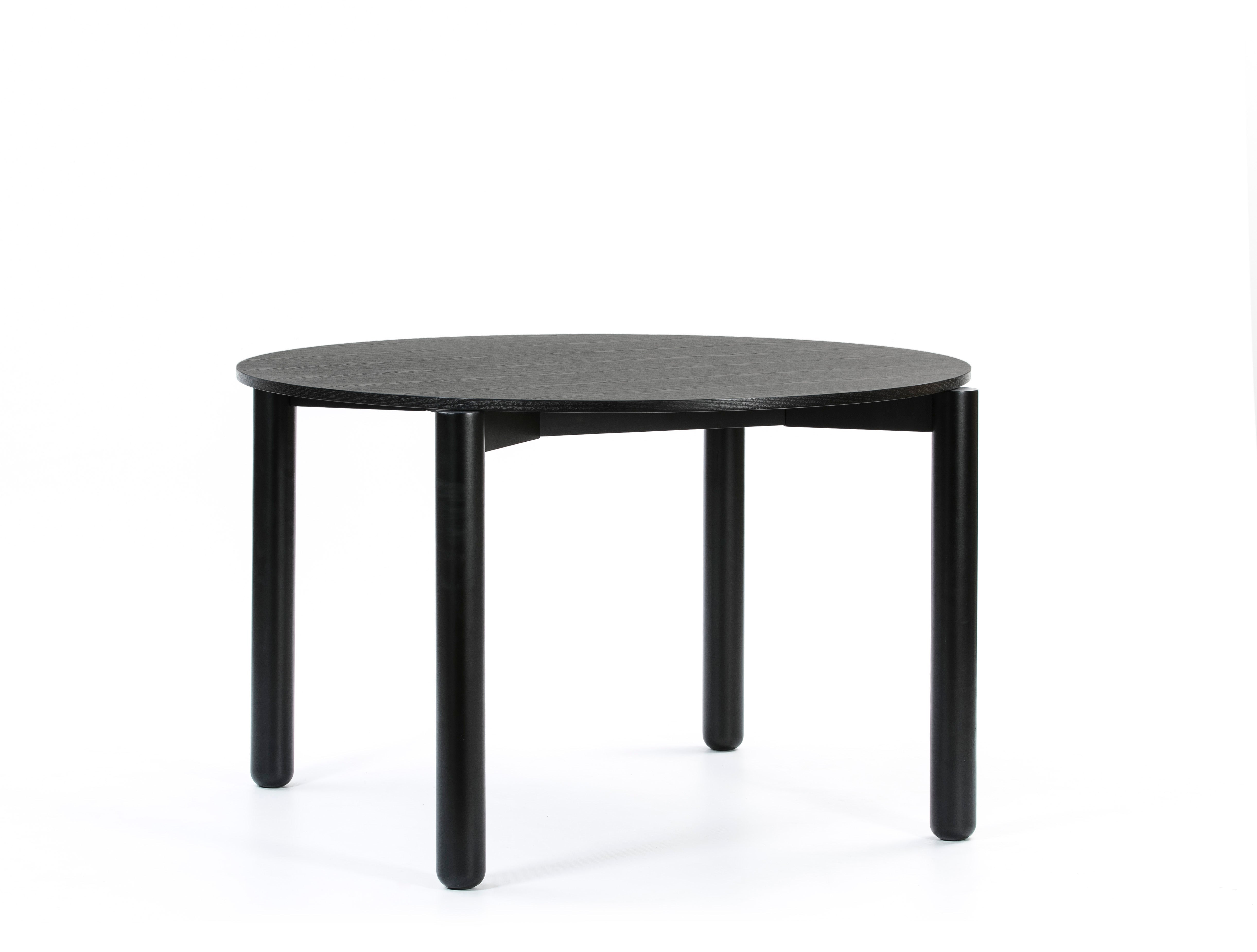 Table ronde à manger 4 places Ø120 cm Atlas en bois noir 