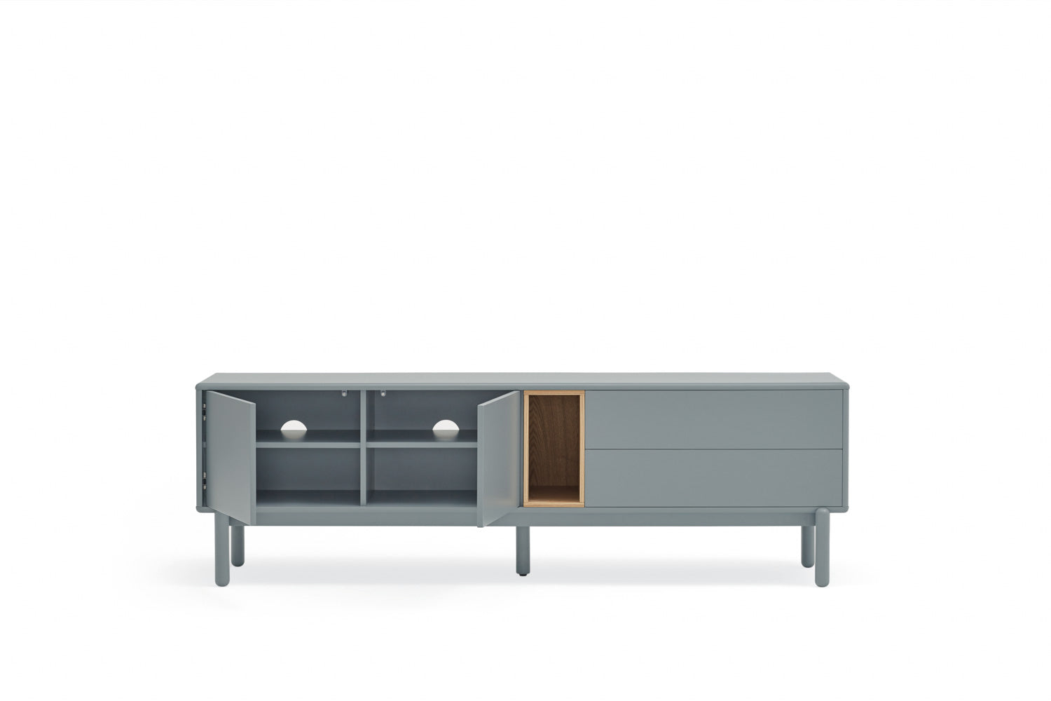 Meuble TV 180x40 cm Corvo de Teulat gris perle