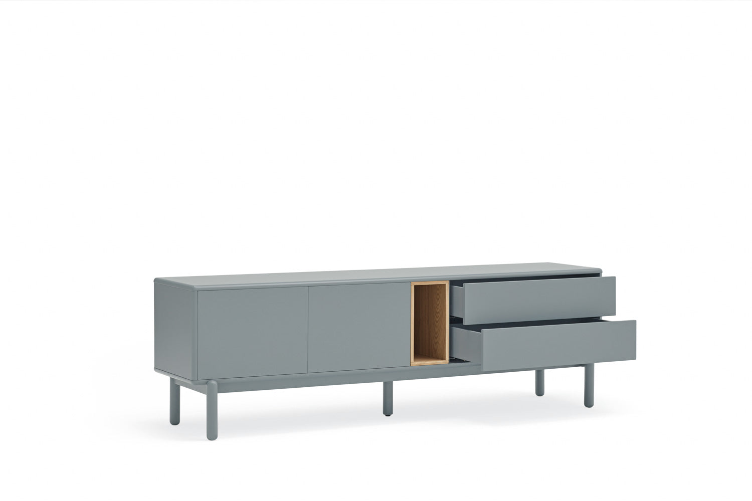 Meuble TV 180x40 cm Corvo de Teulat gris perle