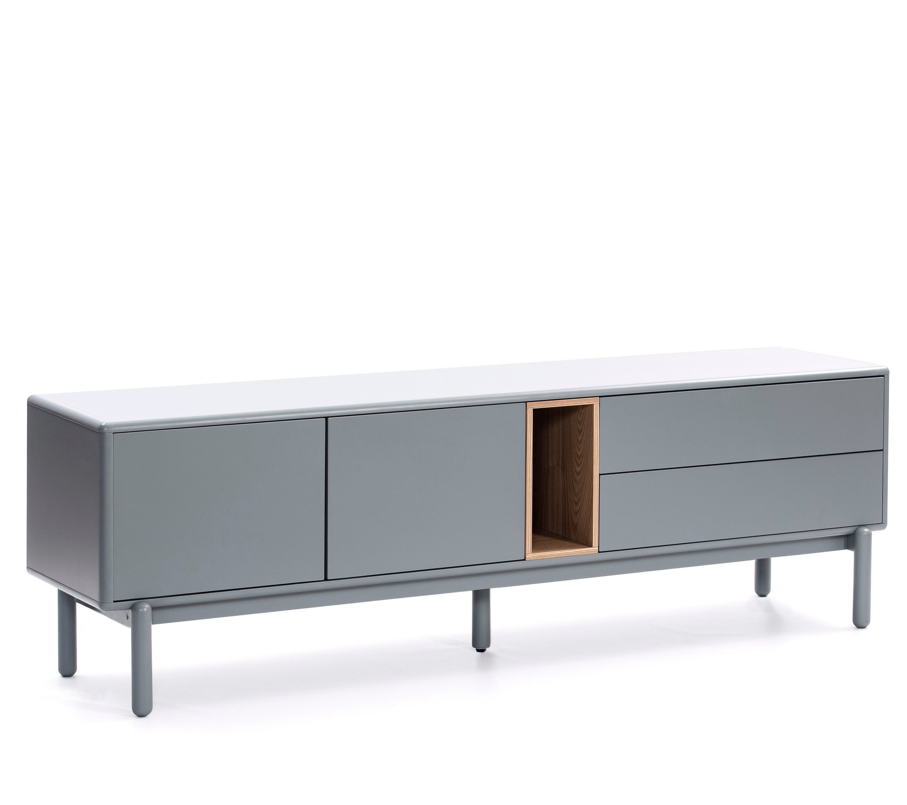Meuble TV 180x40 cm Corvo de Teulat gris perle