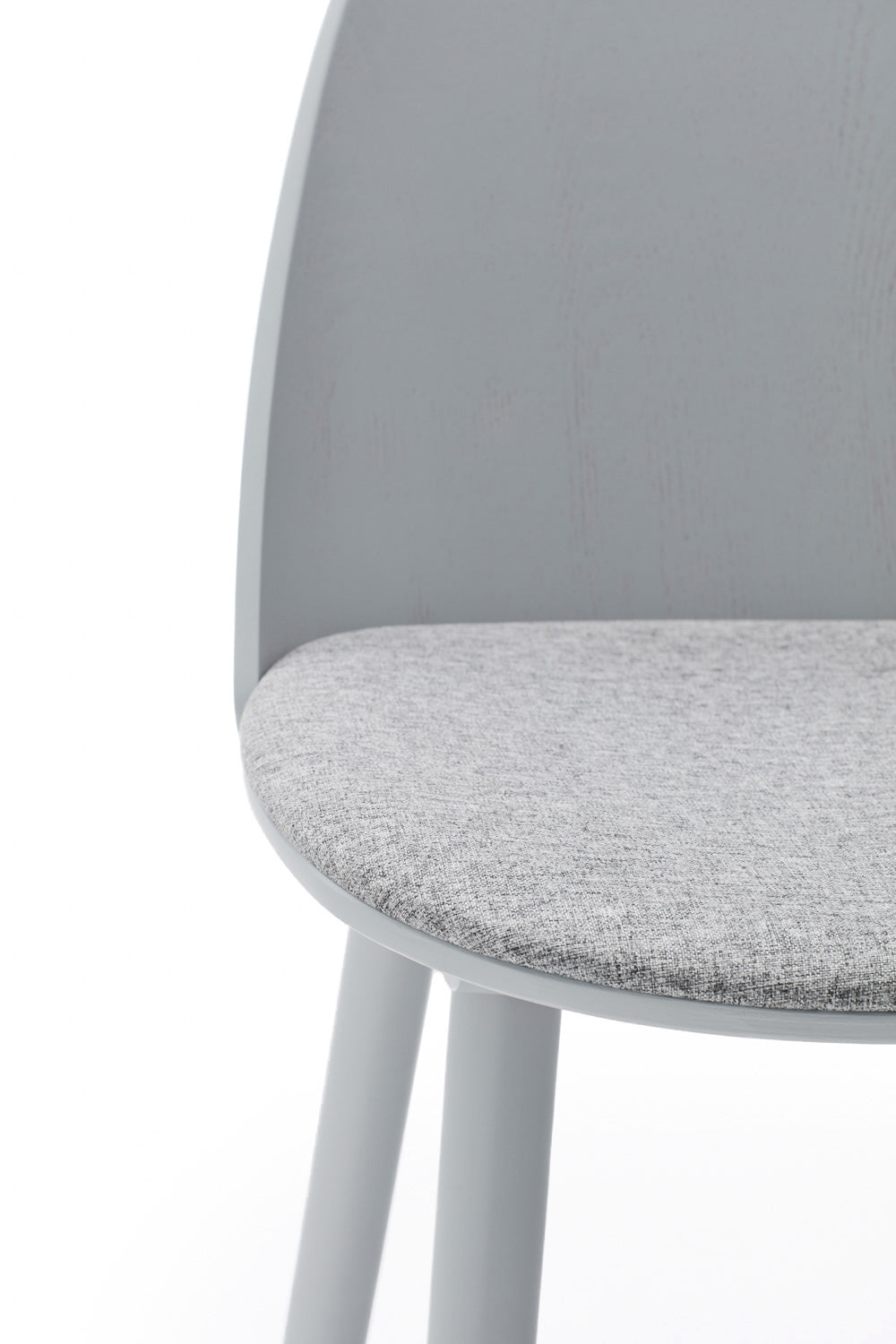 Lot de 2 chaises Uma bois et tissu gris