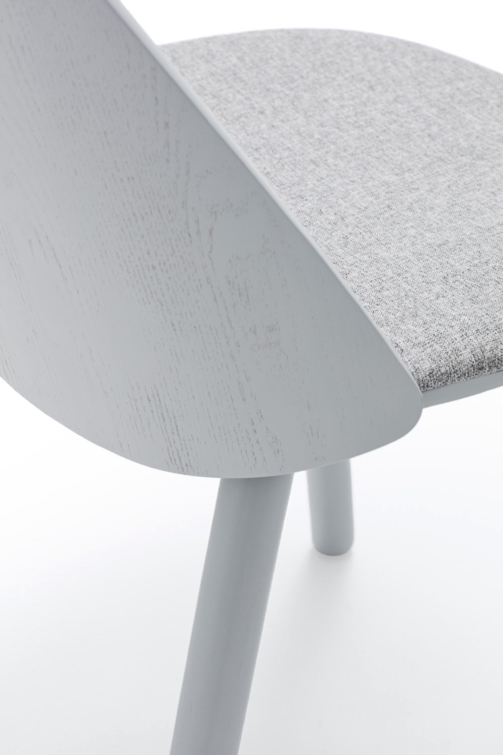 Lot de 2 chaises Uma bois et tissu gris
