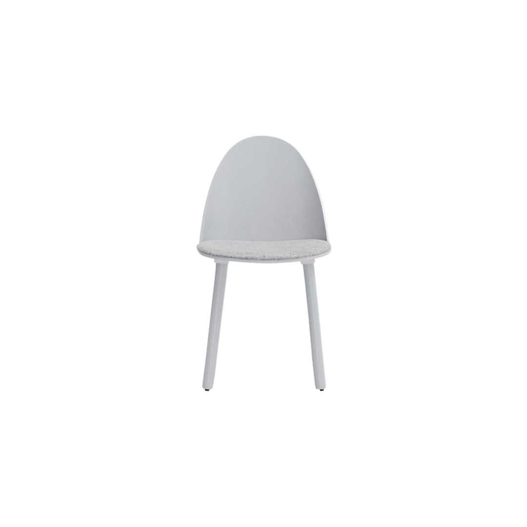 Lot de 2 chaises Uma bois et tissu gris