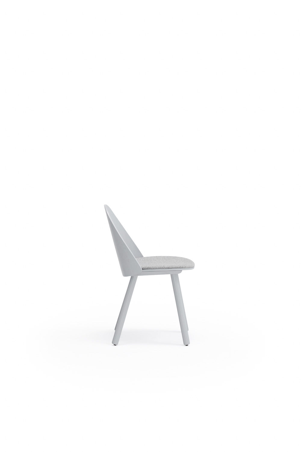 Lot de 2 chaises Uma bois et tissu gris