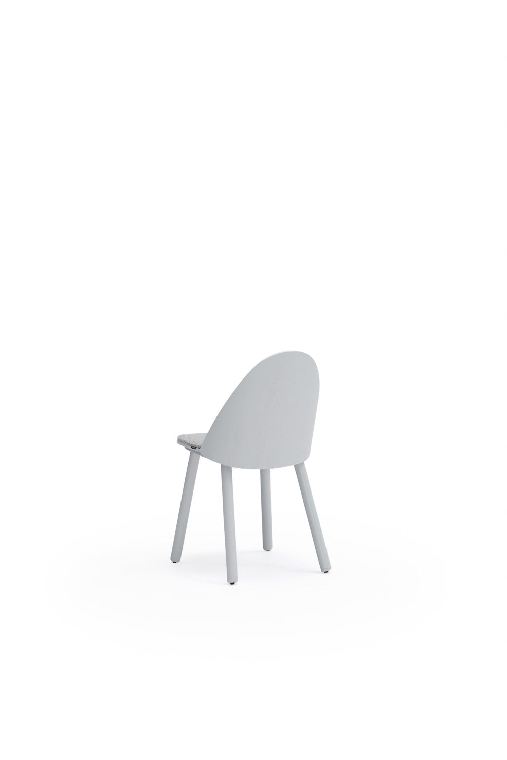 Lot de 2 chaises Uma bois et tissu gris