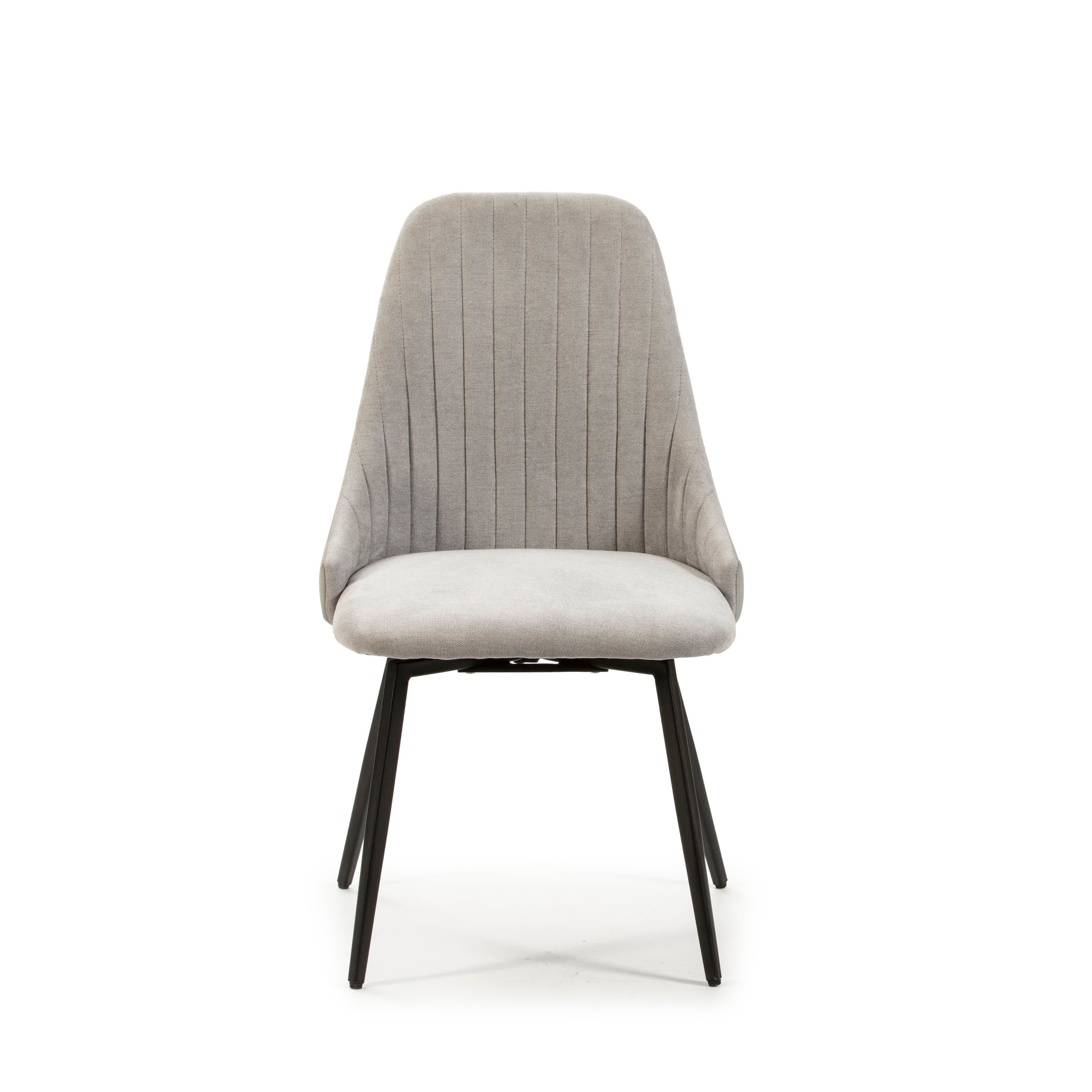 Set di 2 sedie in tessuto con gambe in metallo Elisa 43x44 h90 cm