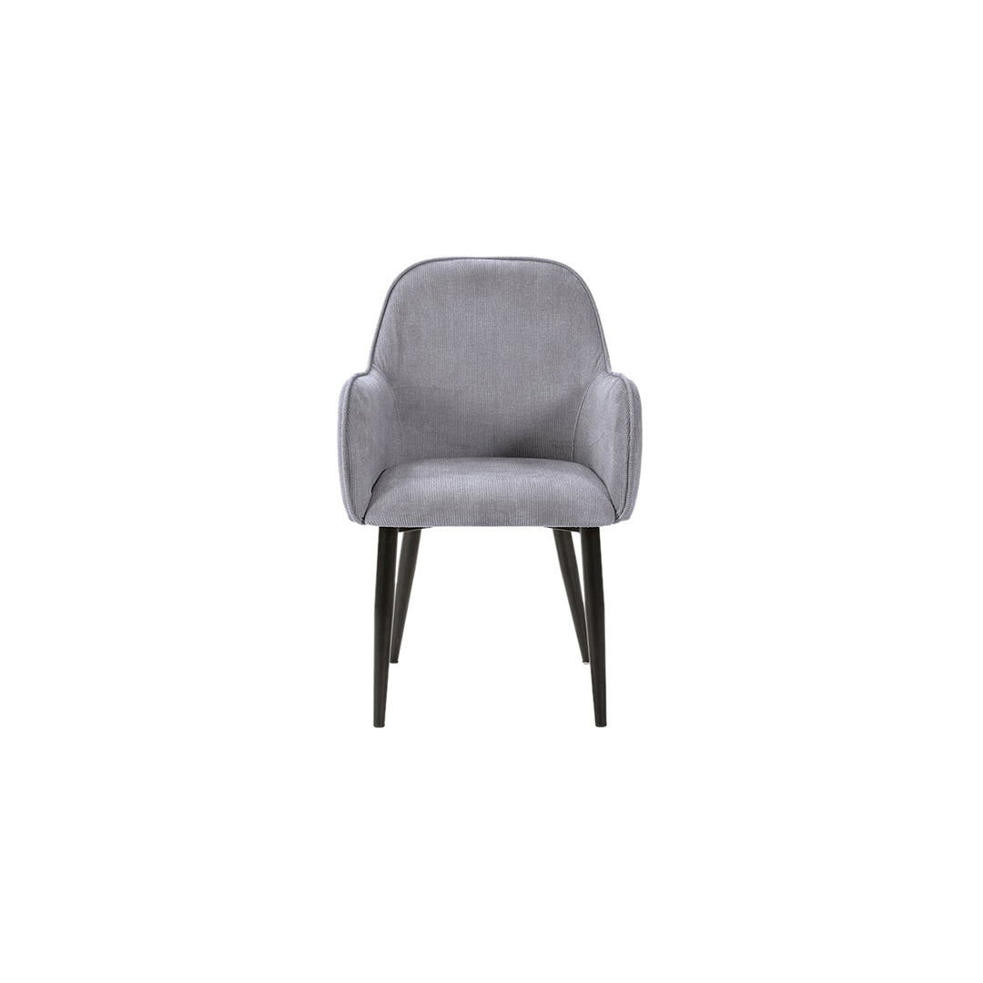 Lot de 2 chaises Sava en velours gris clair