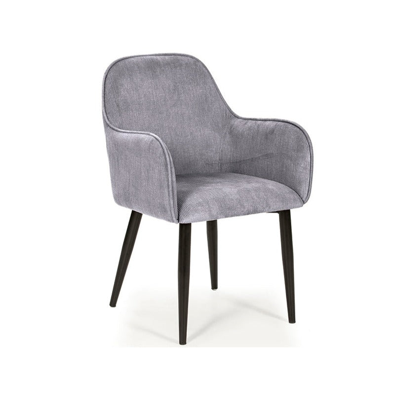 Lot de 2 chaises Sava en velours gris clair