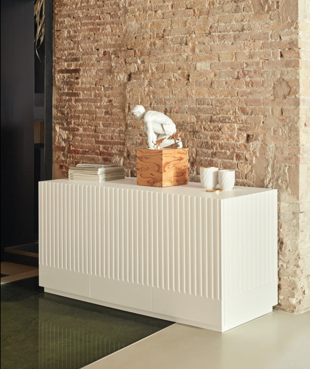 Buffet 3 portes 148x48 cm Doric de Teulat blanc