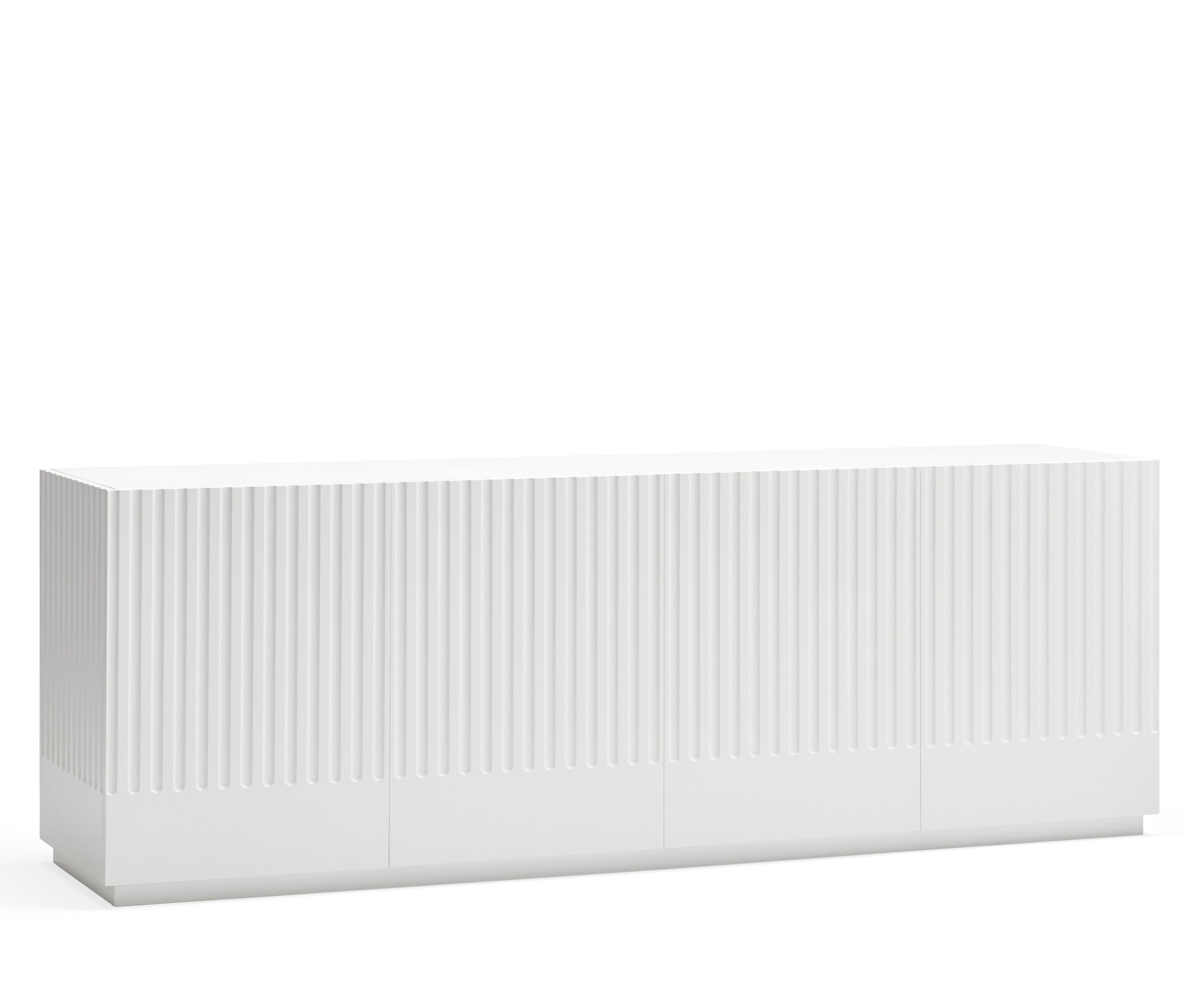 Buffet 4 portes 198x48 cm Doric de Teulat blanc