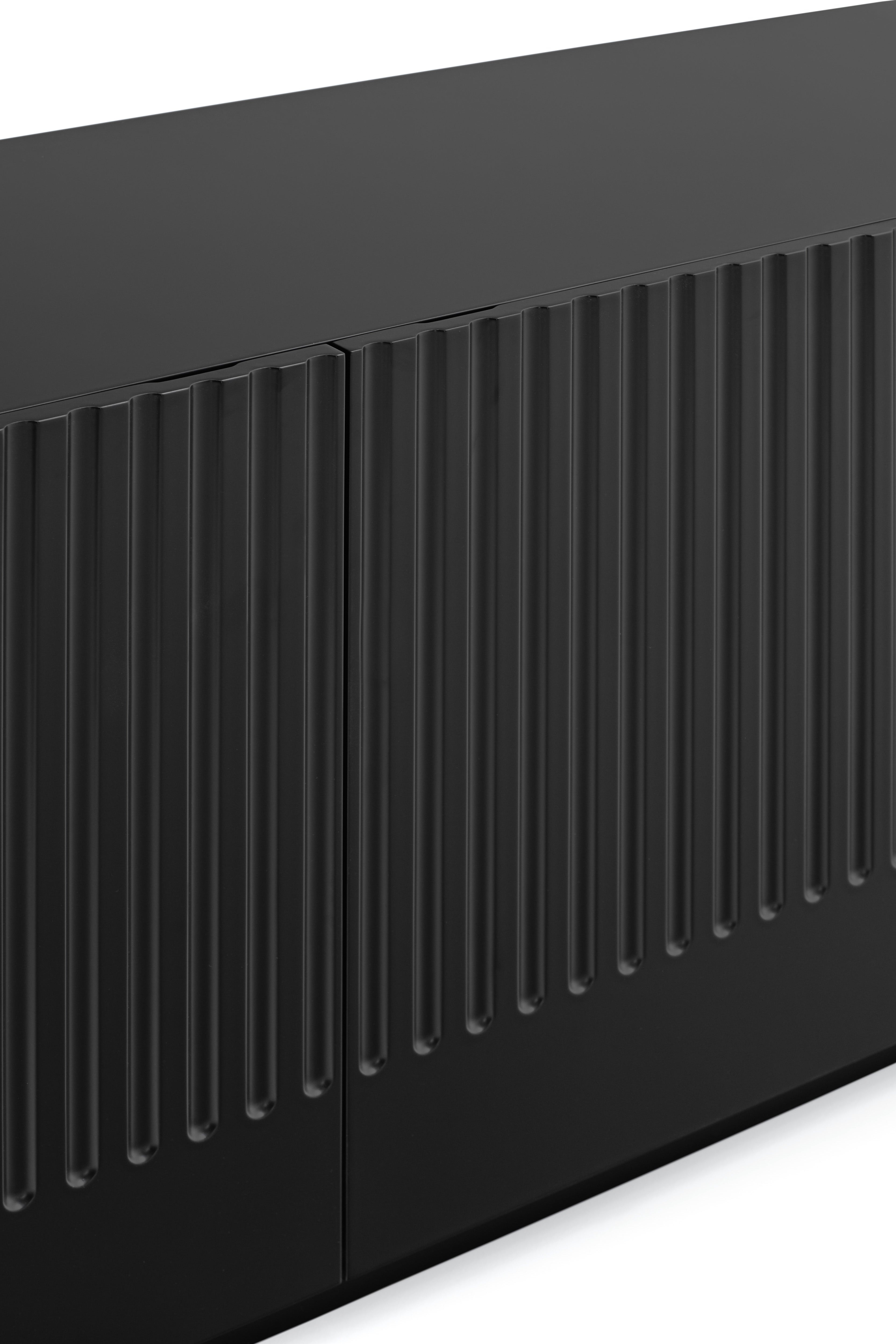 Buffet 4 portes 198x48 cm Doric de Teulat noir