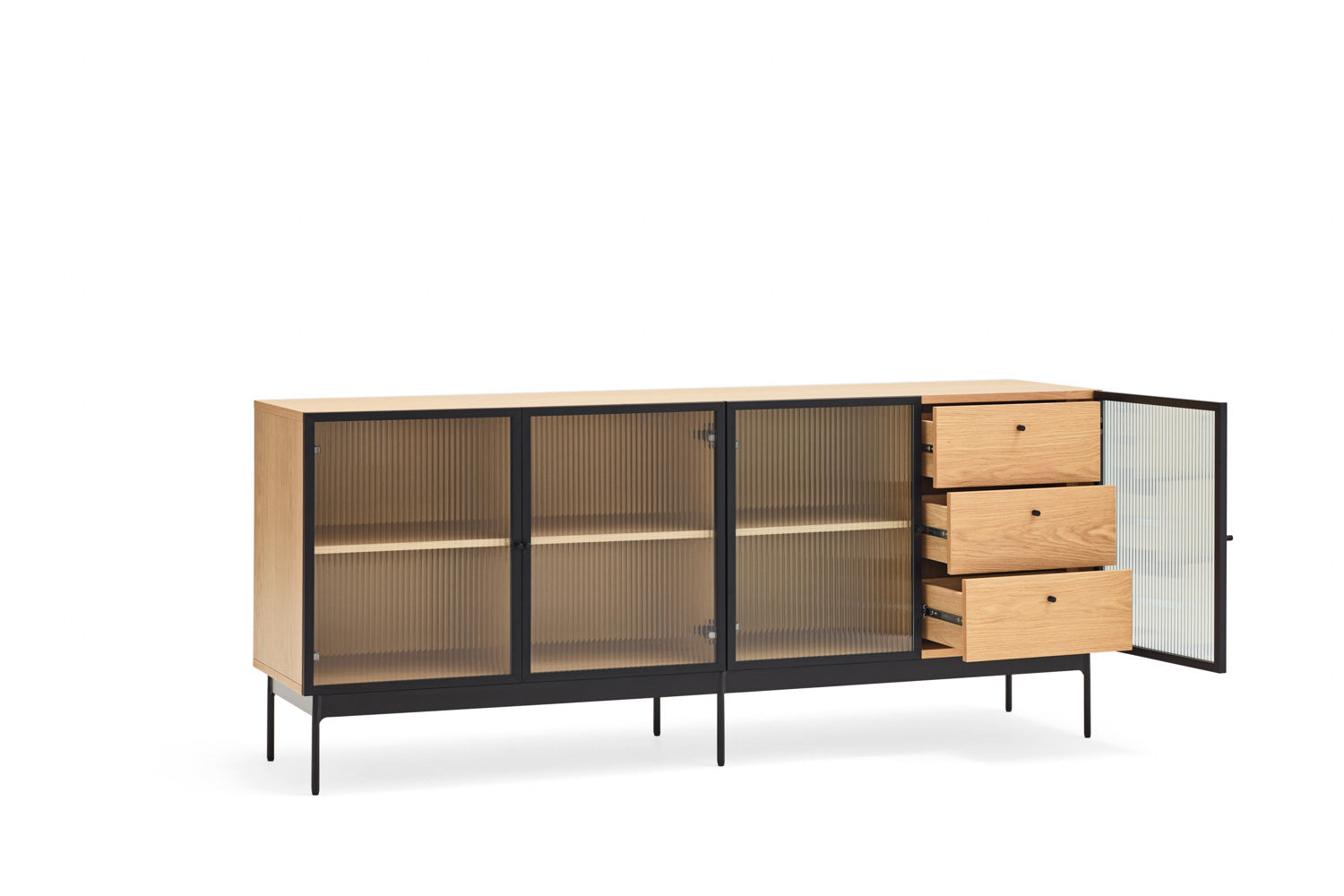 Buffet 4 portes en chêne 180x45 cm Blur de Teulat