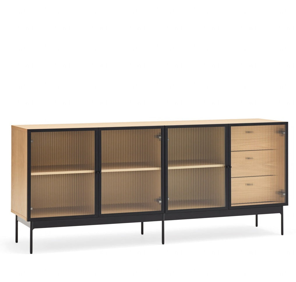 Buffet 4 portes en chêne 180x45 cm Blur de Teulat